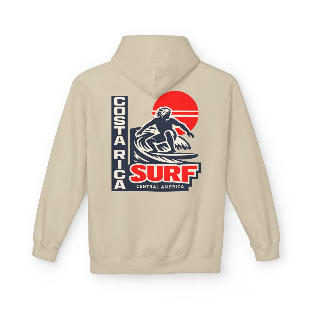 Costa Rica Surf Retro Hoodie — Vintage Surfer Graphic Pullover