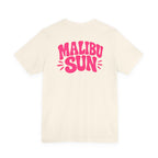 Malibu Sun Graphic Tee – Women's Soft Coastal Aesthetic Shirt, Summer Vacation Beach T-Shirt