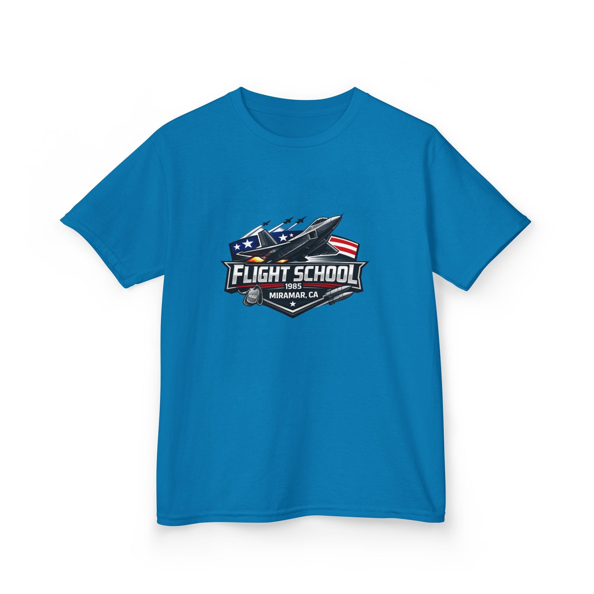 Kids T-Shirt — "Flight School" Jet Plane Graphic