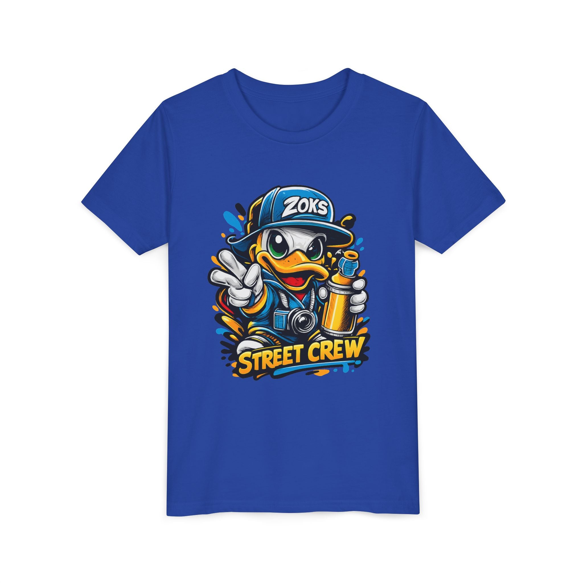 Youth Street Crew Duck Graphic Tee — Zoks Spray-Paint Skate Style