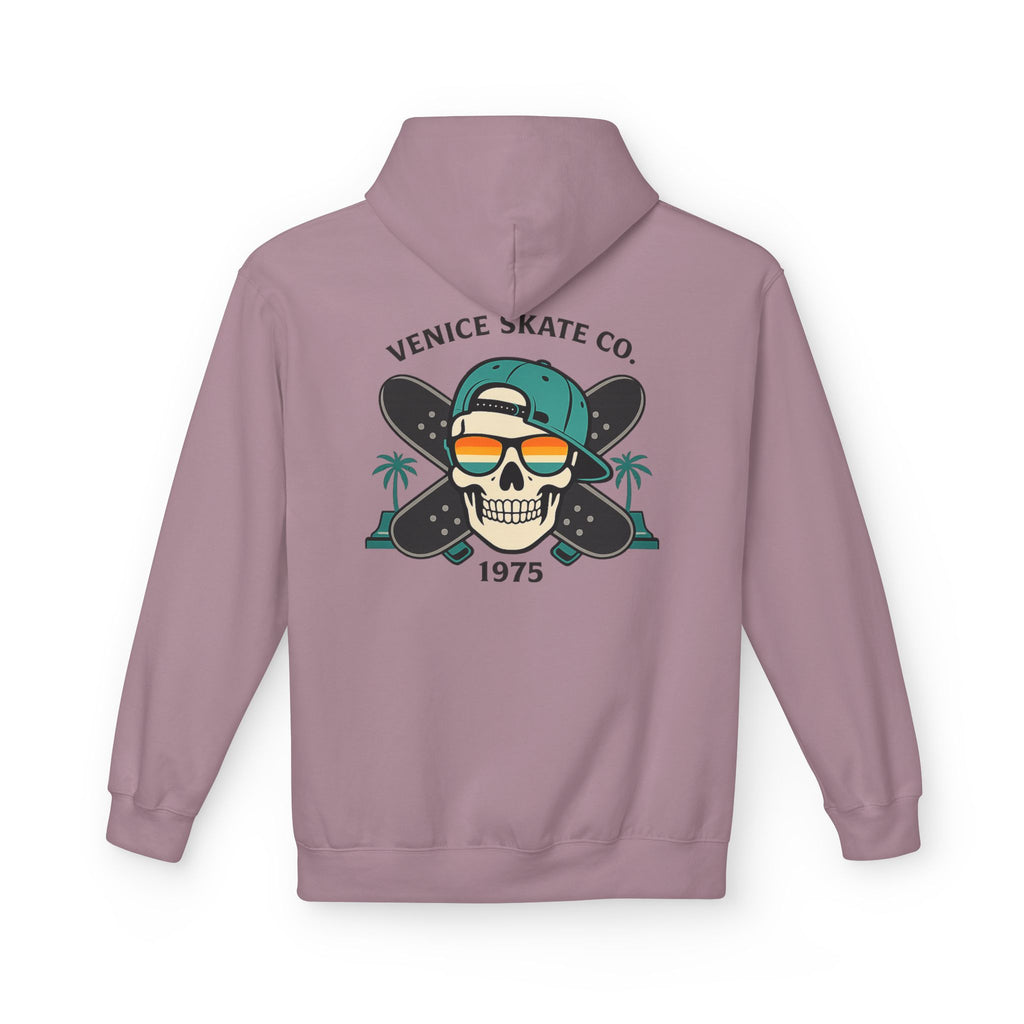 Venice Skate Co. Skull Palm Skateboard Hoodie — Retro Venice, California Pullover