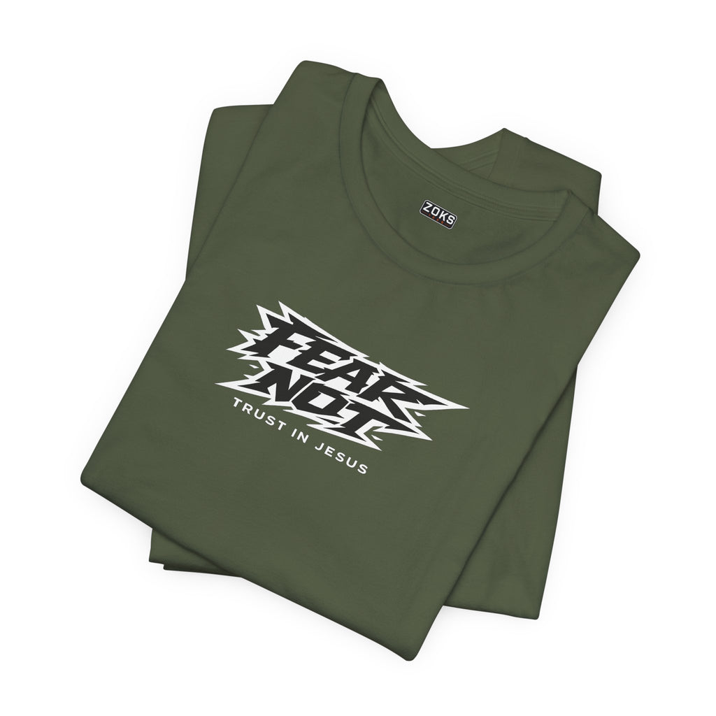 Fear Not - Trust in Jesus T-Shirt — Vintage Olive Christian Tee