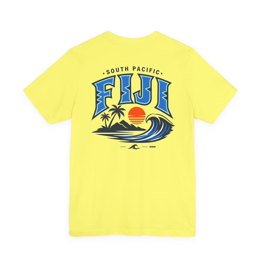 FIJI South Pacific Surf Tee – Premium Island Wave Graphic Shirt (Front & Back Print)