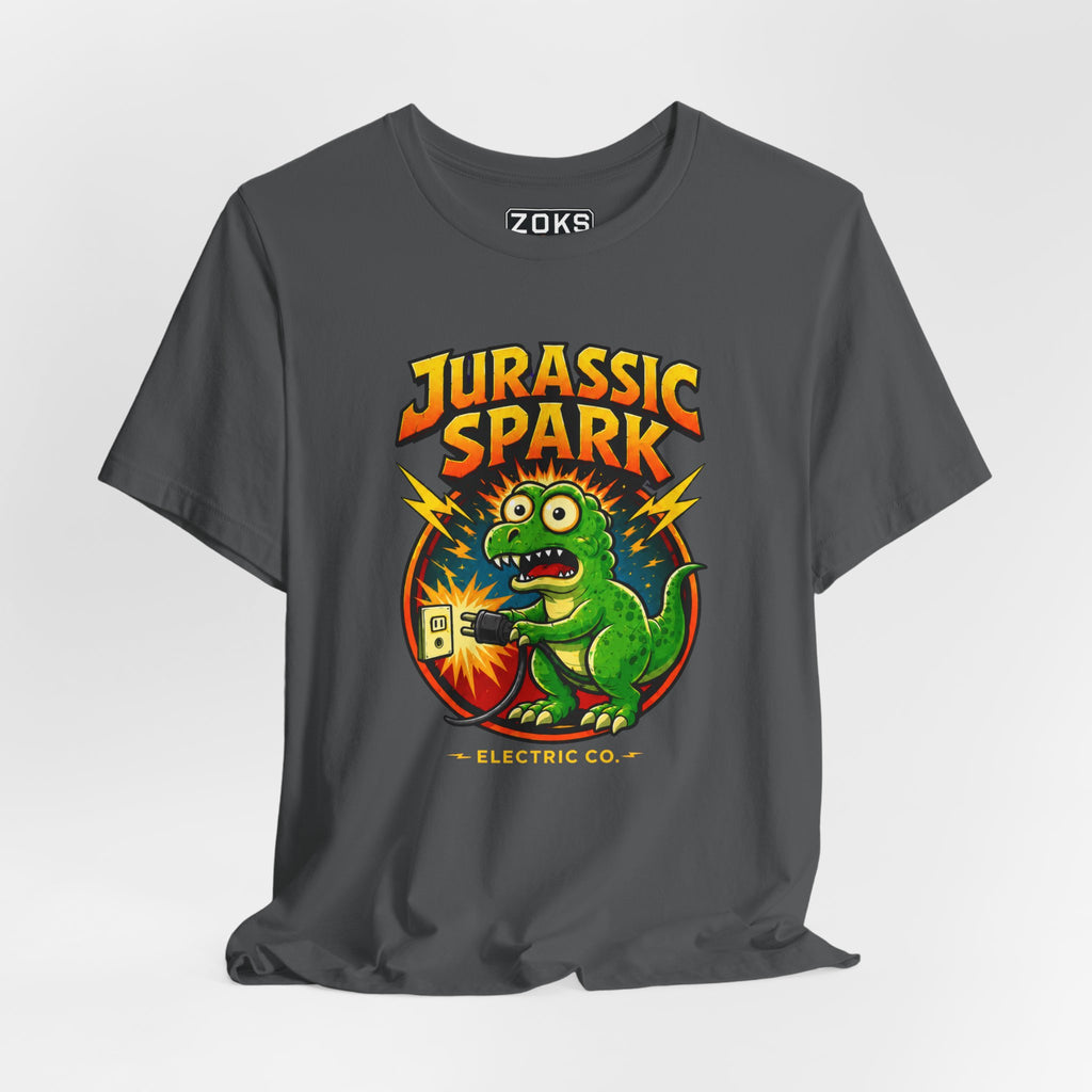 Jurassic Spark T‑Shirt — Retro Electric Dinosaur Graphic Tee