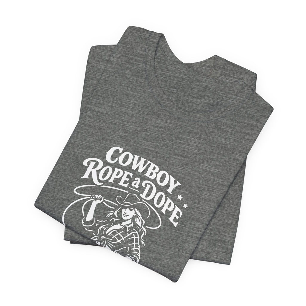 Cowboy Rope a Dope Graphic Tee — Retro Cowgirl Western T‑Shirt