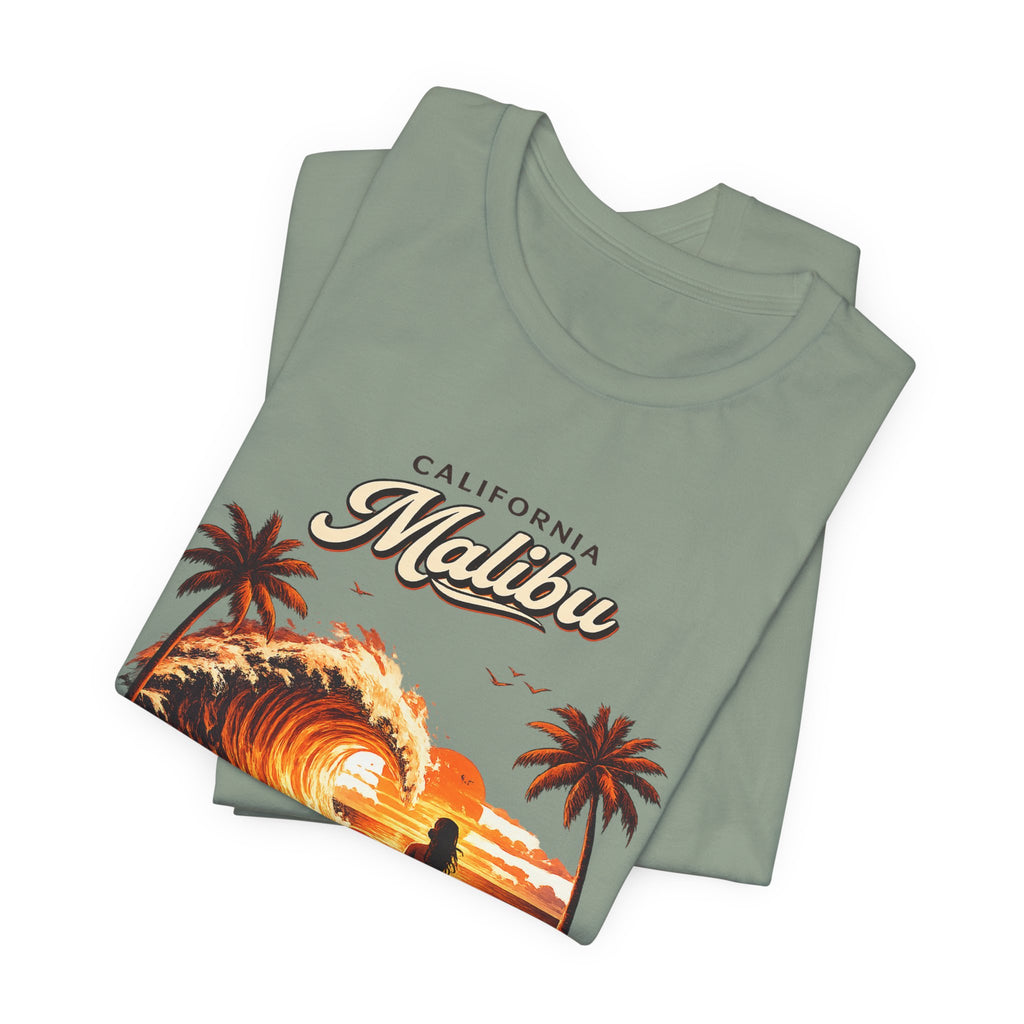 Malibu Surf Sunset T-Shirt — California Surfing Tee