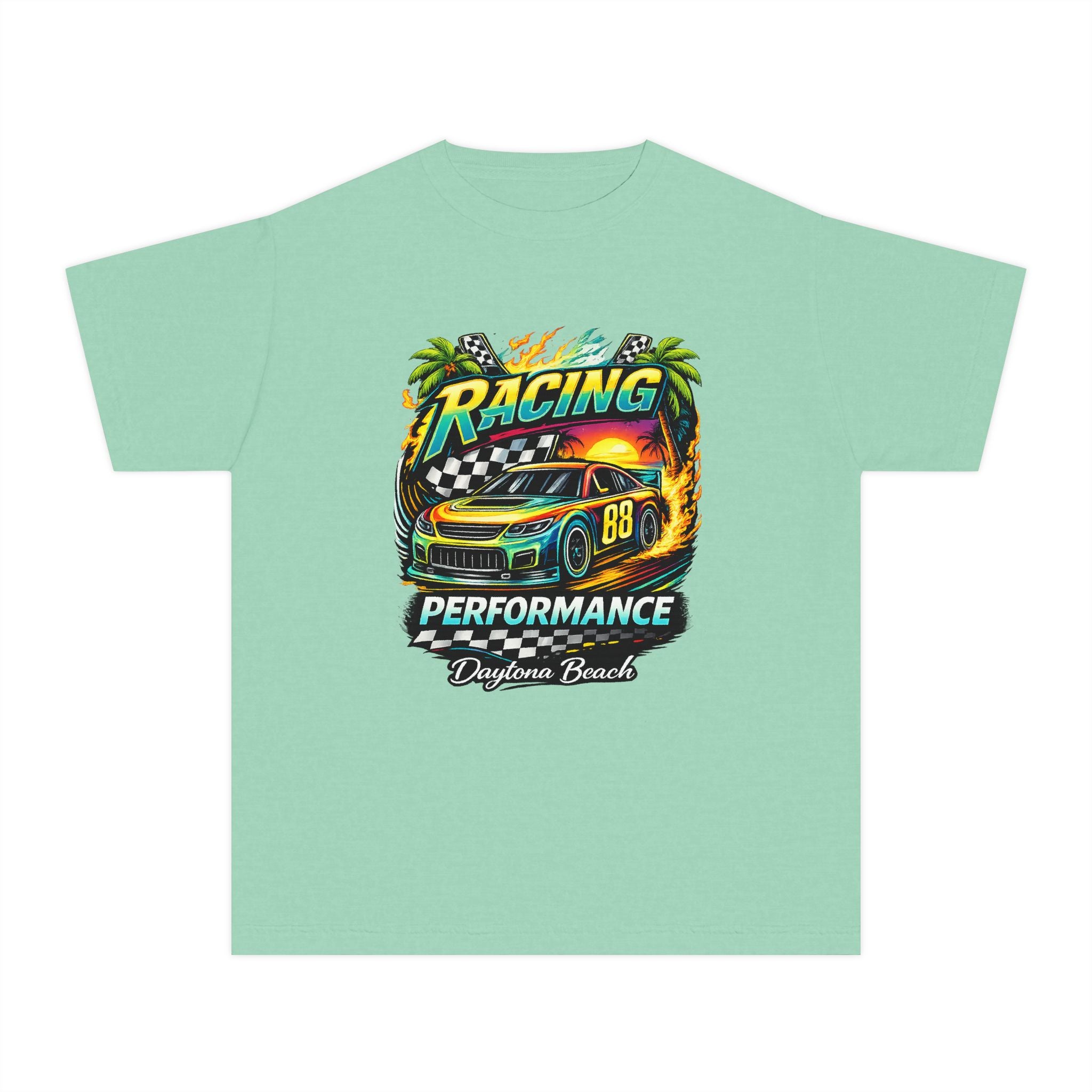 Racing Performance Youth Tee — 'Racing Performance' Graphic Car Shirt