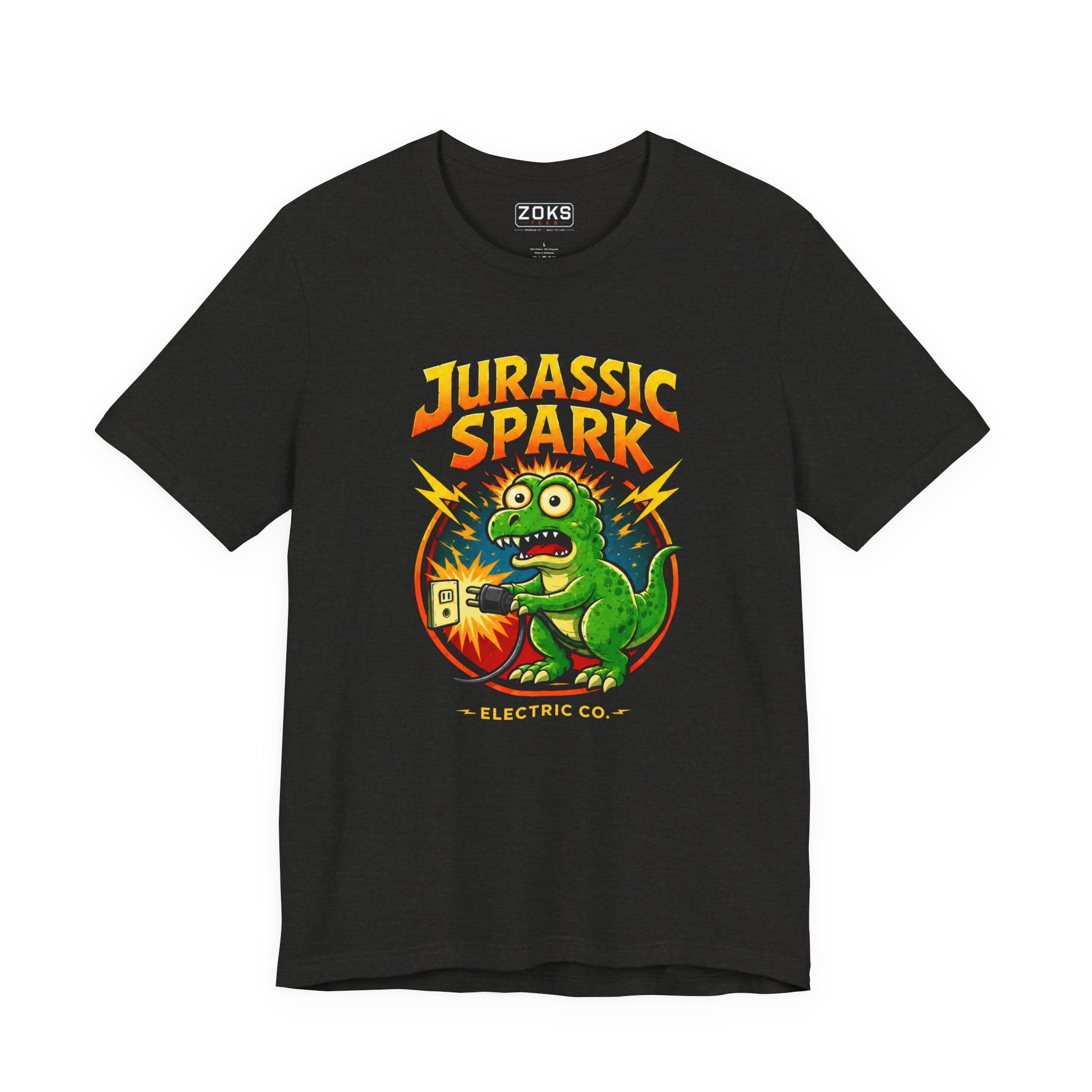 Jurassic Spark T‑Shirt — Retro Electric Dinosaur Graphic Tee