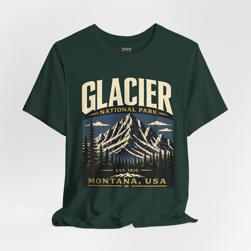 Glacier National Park Vintage Montana Mountain T-Shirt