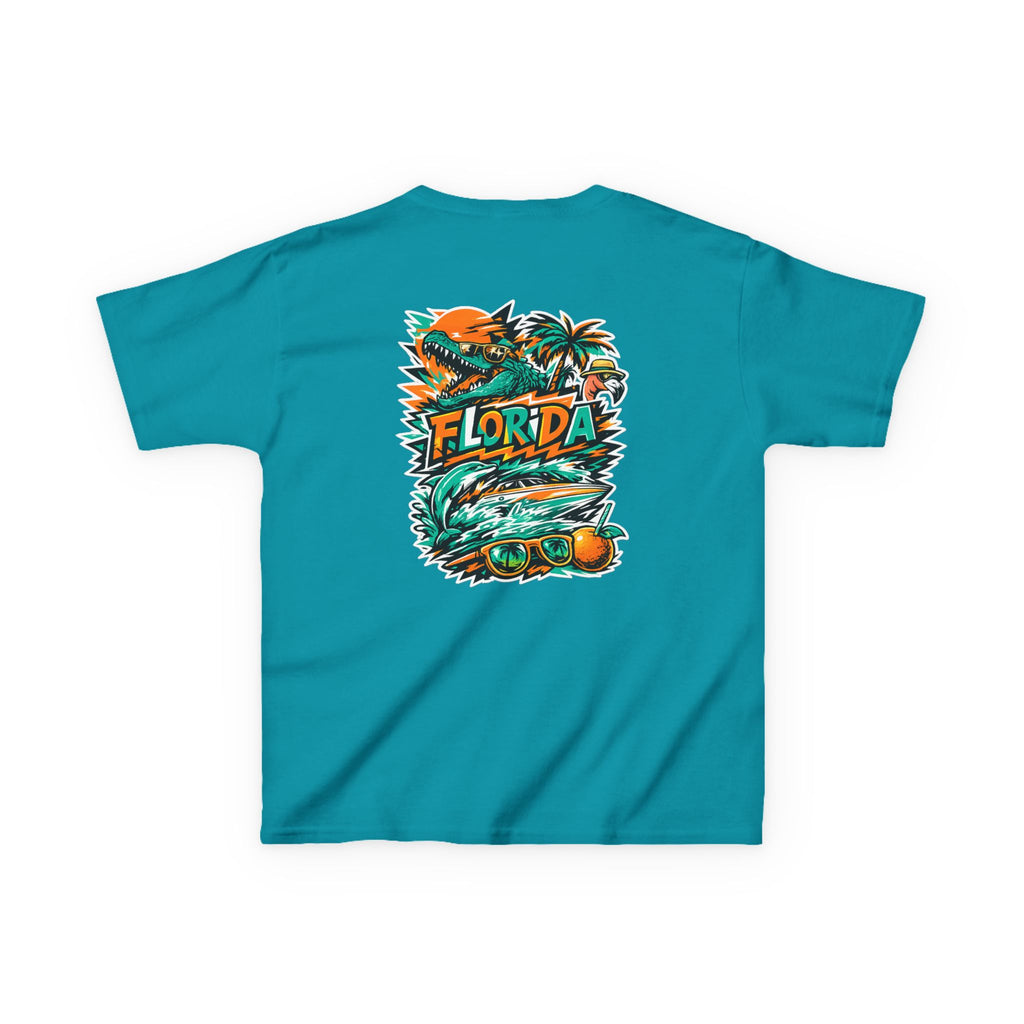 Kids Tropical Beach Surf T-Shirt — Florida Vacation Tee