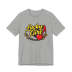 Lucky Girl Tee — Women's Vintage Red Shoe Graphic T-Shirt