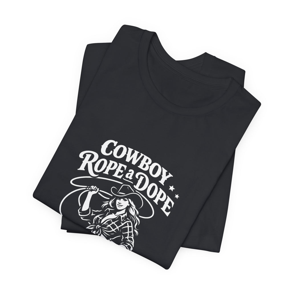 Cowboy Rope a Dope Graphic Tee — Retro Cowgirl Western T‑Shirt