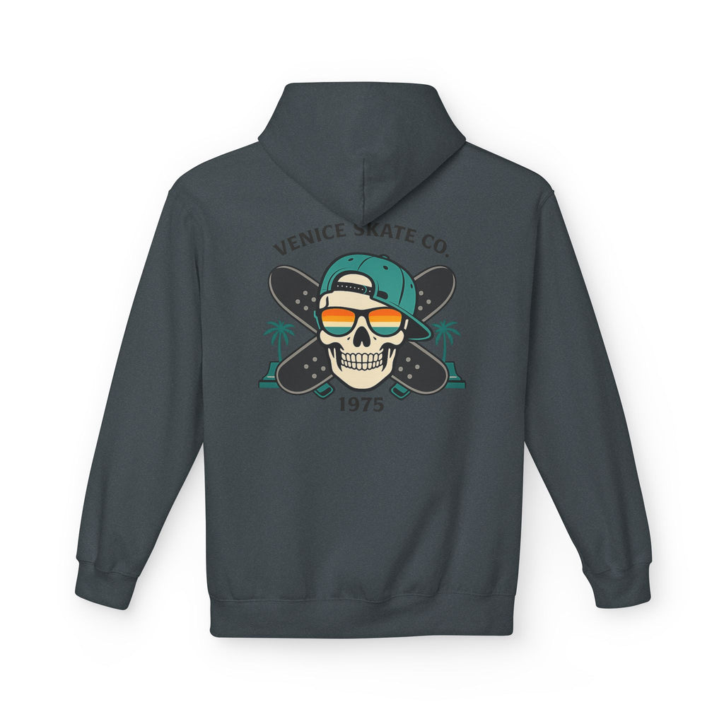 Venice Skate Co. Skull Palm Skateboard Hoodie — Retro Venice, California Pullover