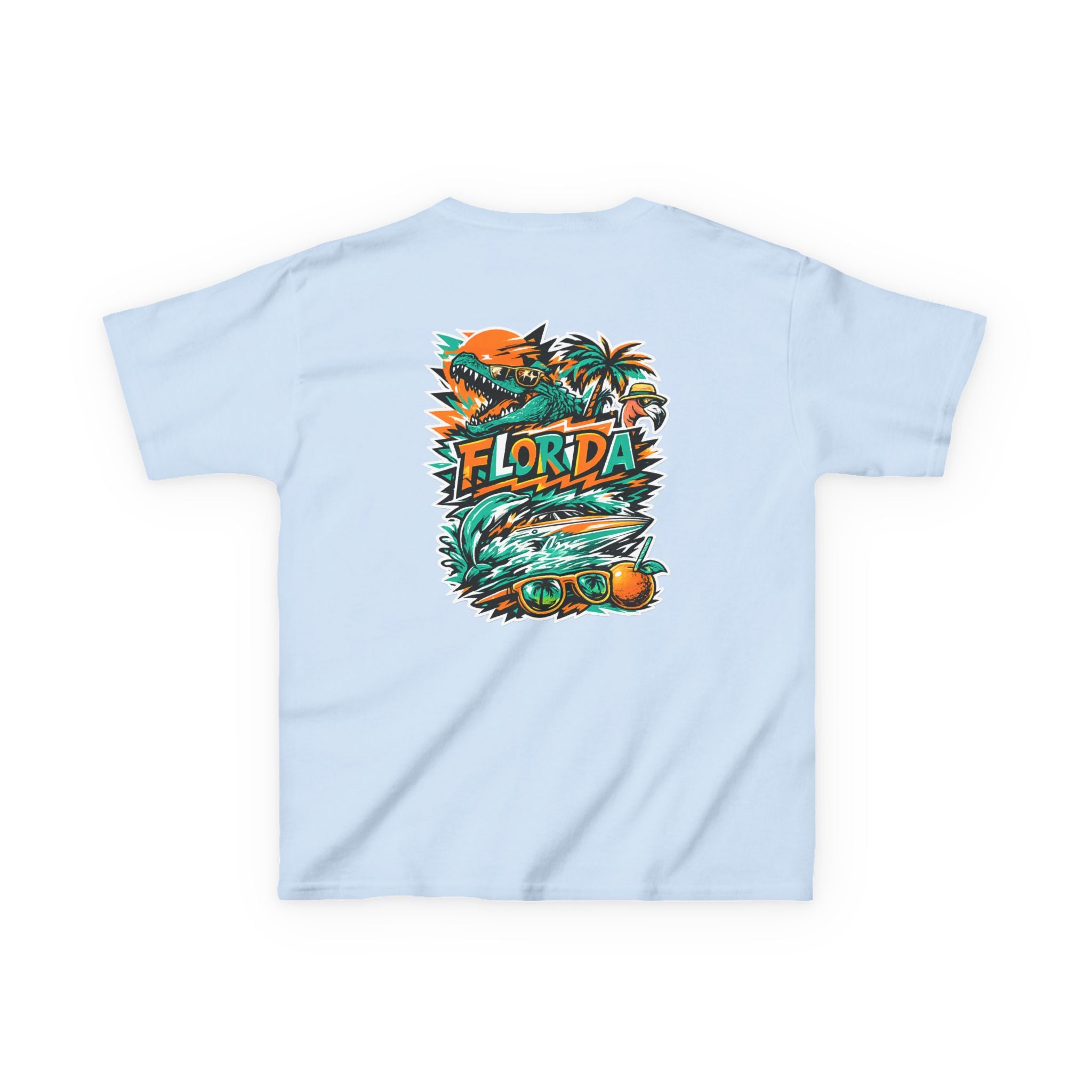 Kids Tropical Beach Surf T-Shirt — Florida Vacation Tee