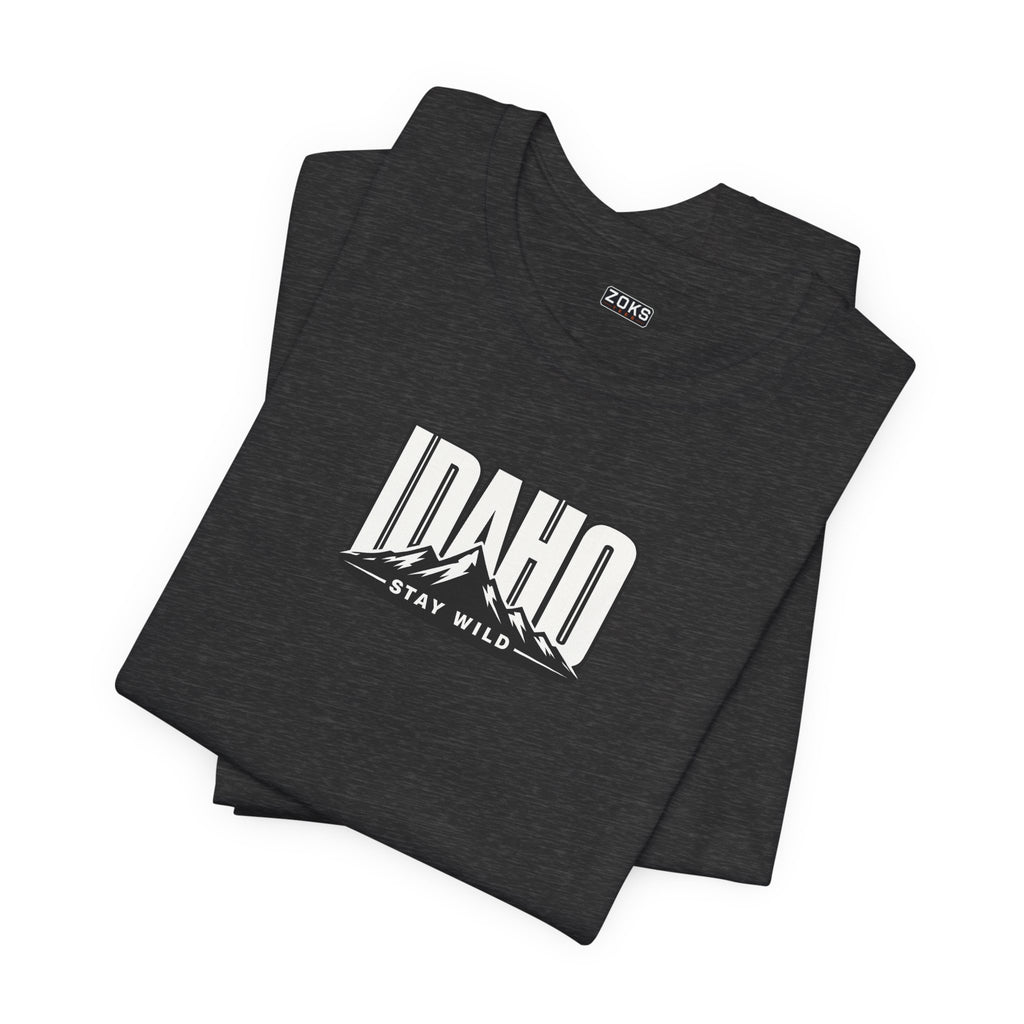 Idaho 'Stay Wild' Mountain State T-Shirt — Outdoor Adventure Tee