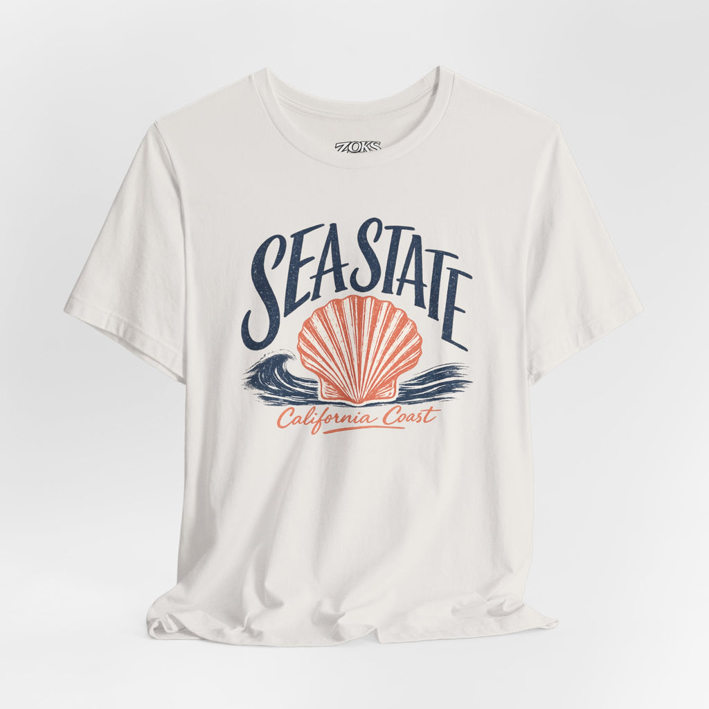 California Coast Shell Tee — Women's Sea State Graphic T-Shirt