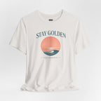 Stay Golden Sunset California Tee — Minimalist Women's Graphic T-Shirt
