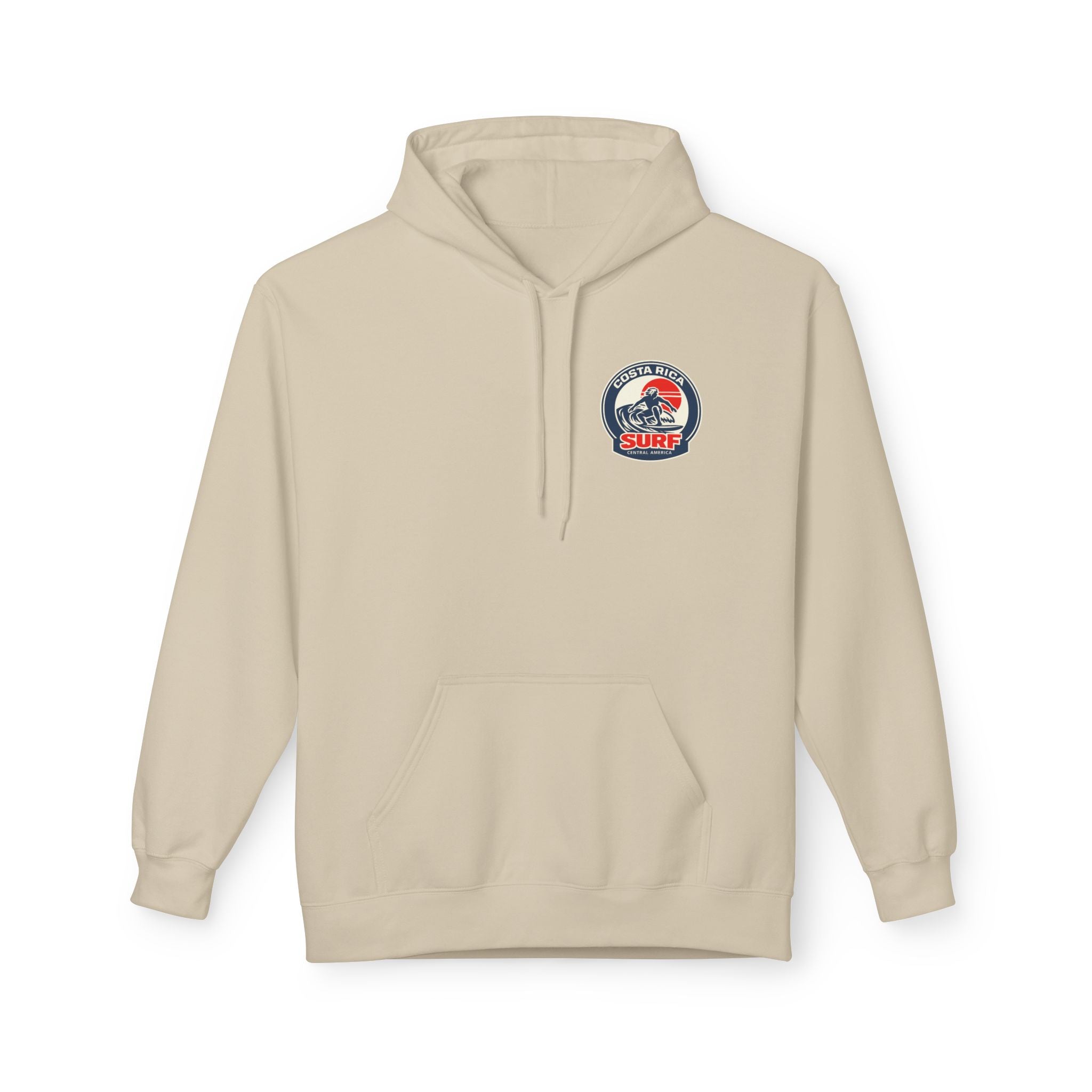 Costa Rica Surf Retro Hoodie — Vintage Surfer Graphic Pullover