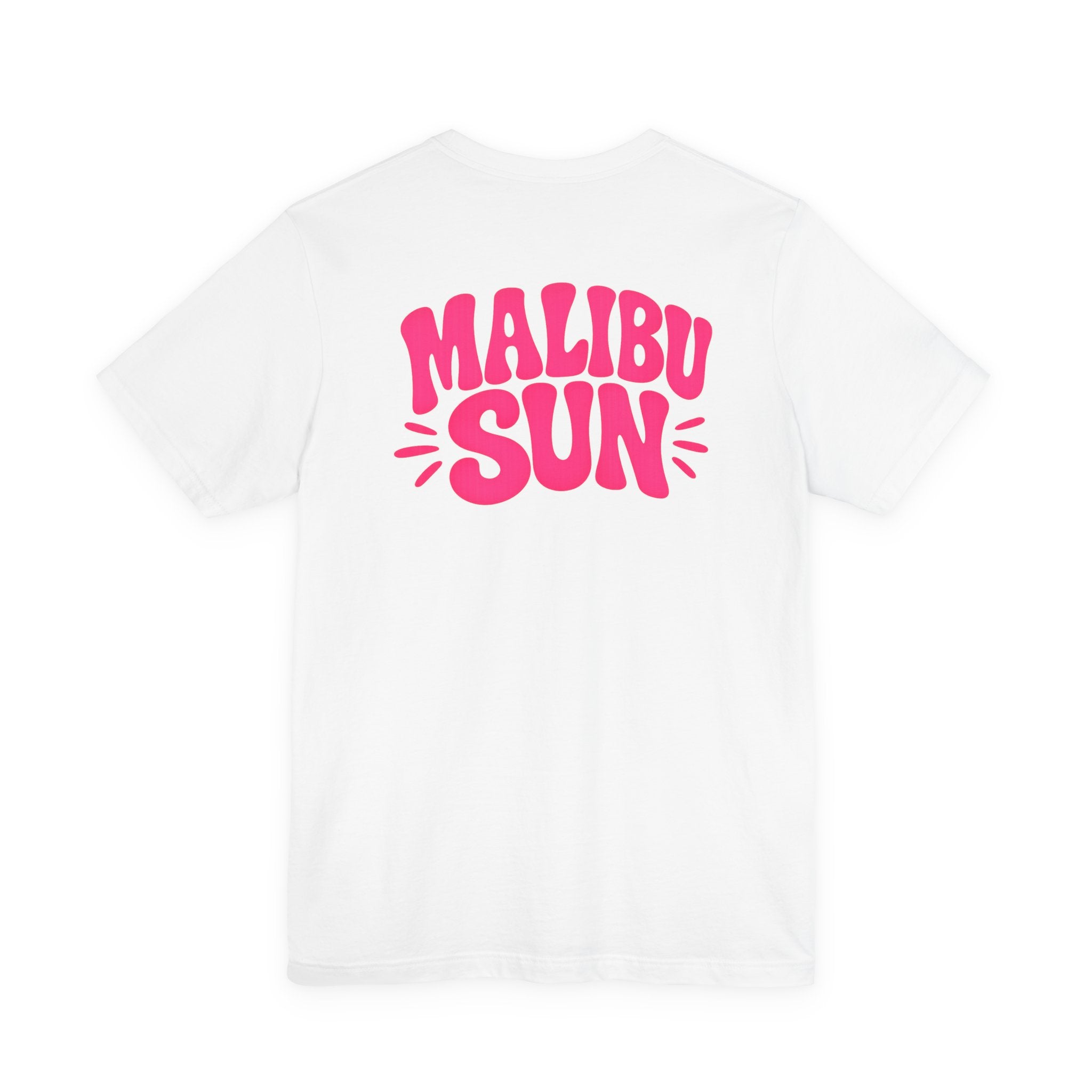 Malibu Sun Graphic Tee – Women's Soft Coastal Aesthetic Shirt, Summer Vacation Beach T-Shirt
