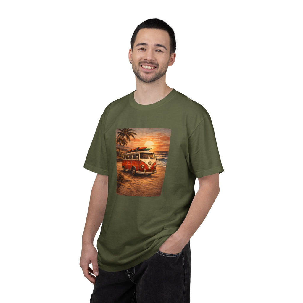 Vintage VW Bus Sunset T-Shirt — Retro Surf Camper Tee