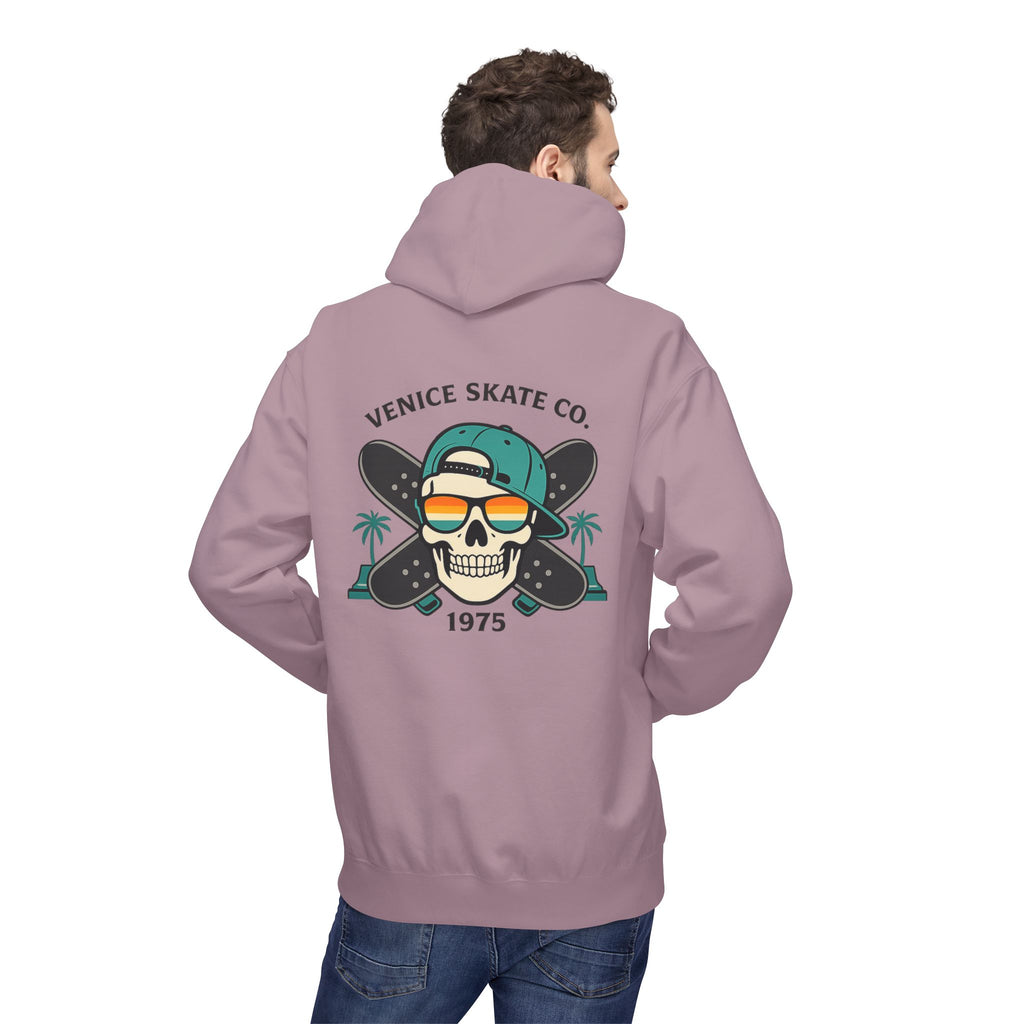 Venice Skate Co. Skull Palm Skateboard Hoodie — Retro Venice, California Pullover