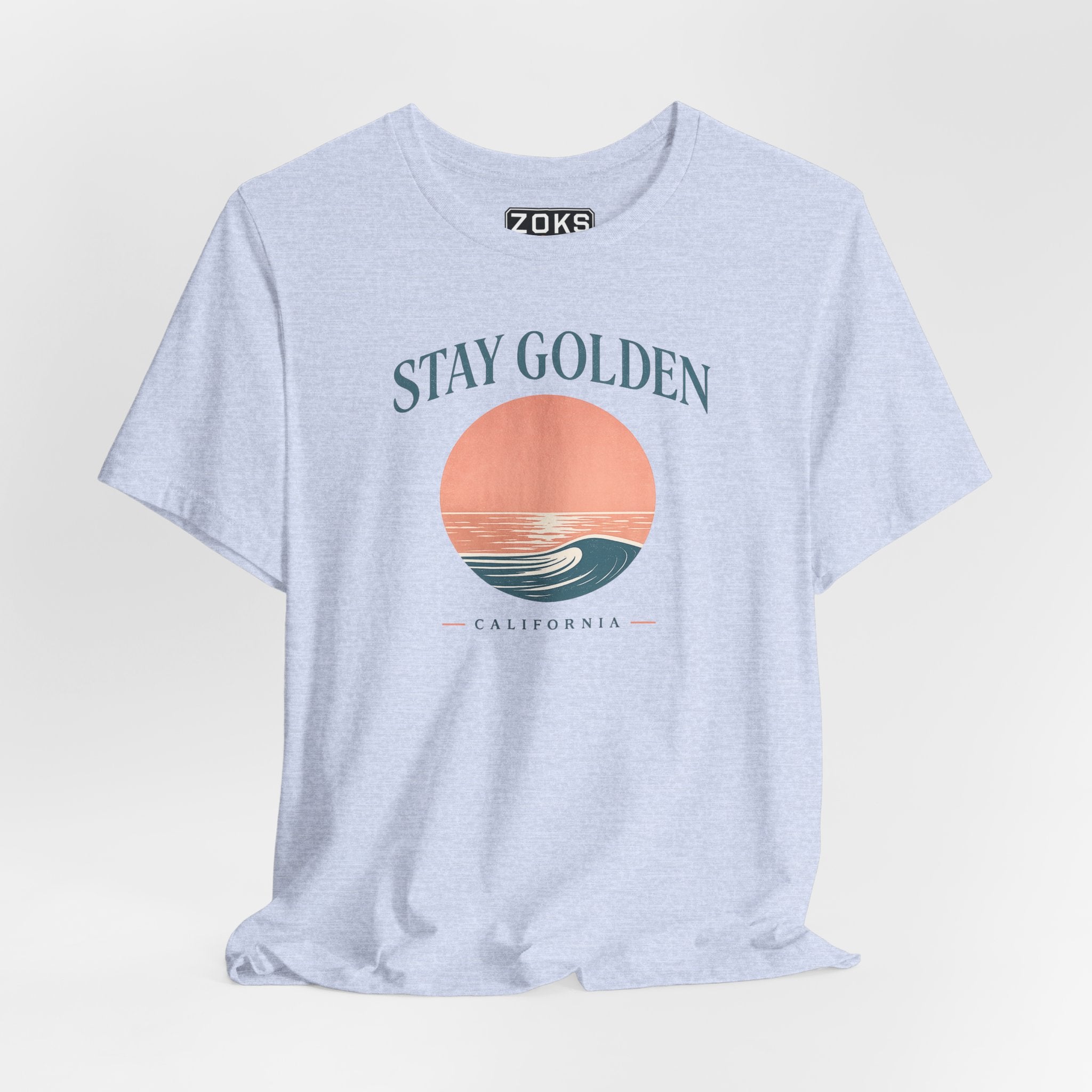 Stay Golden Sunset California Tee — Minimalist Women's Graphic T-Shirt