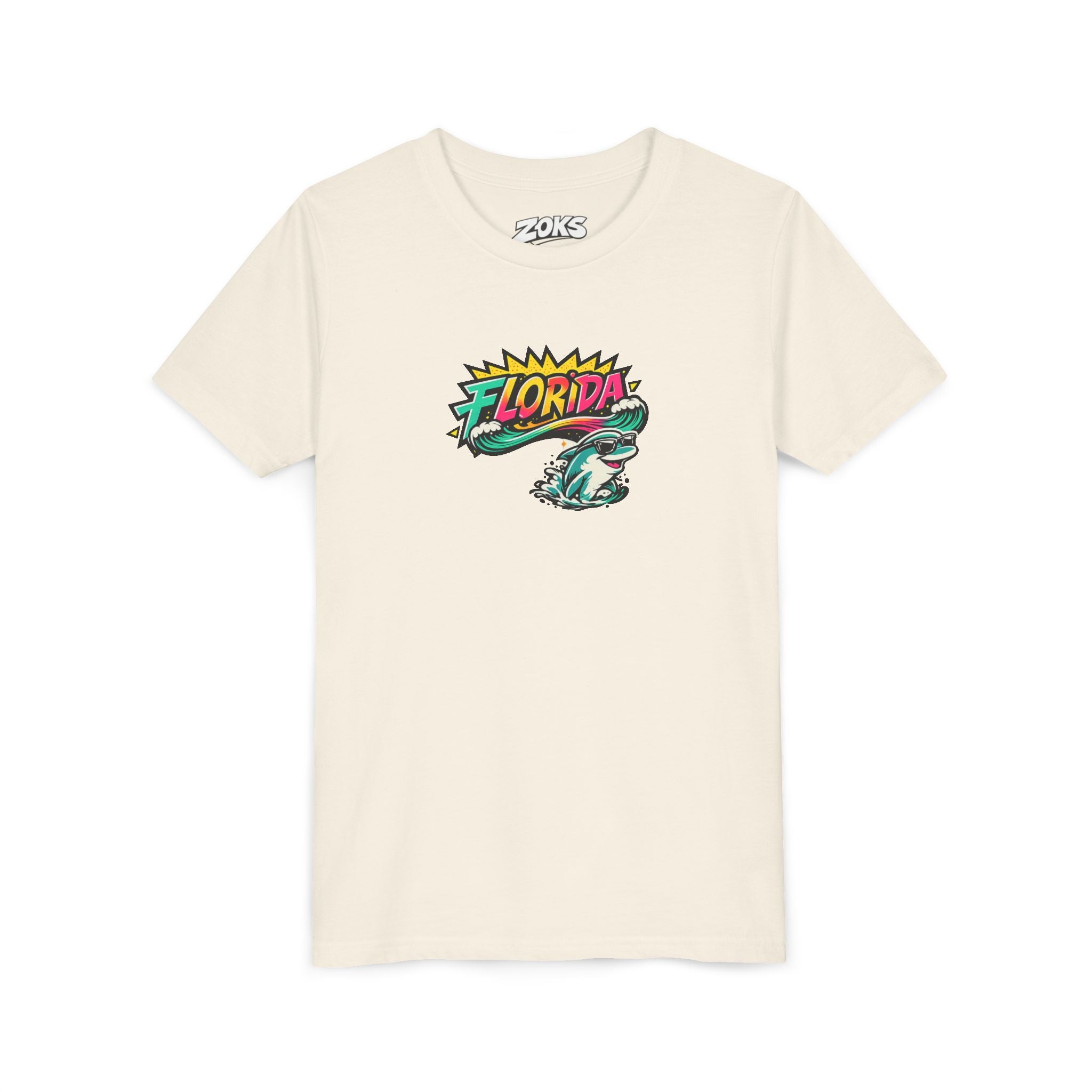 Florida Shark Surf Youth Tee - Kids' Beach Graphic T-Shirt