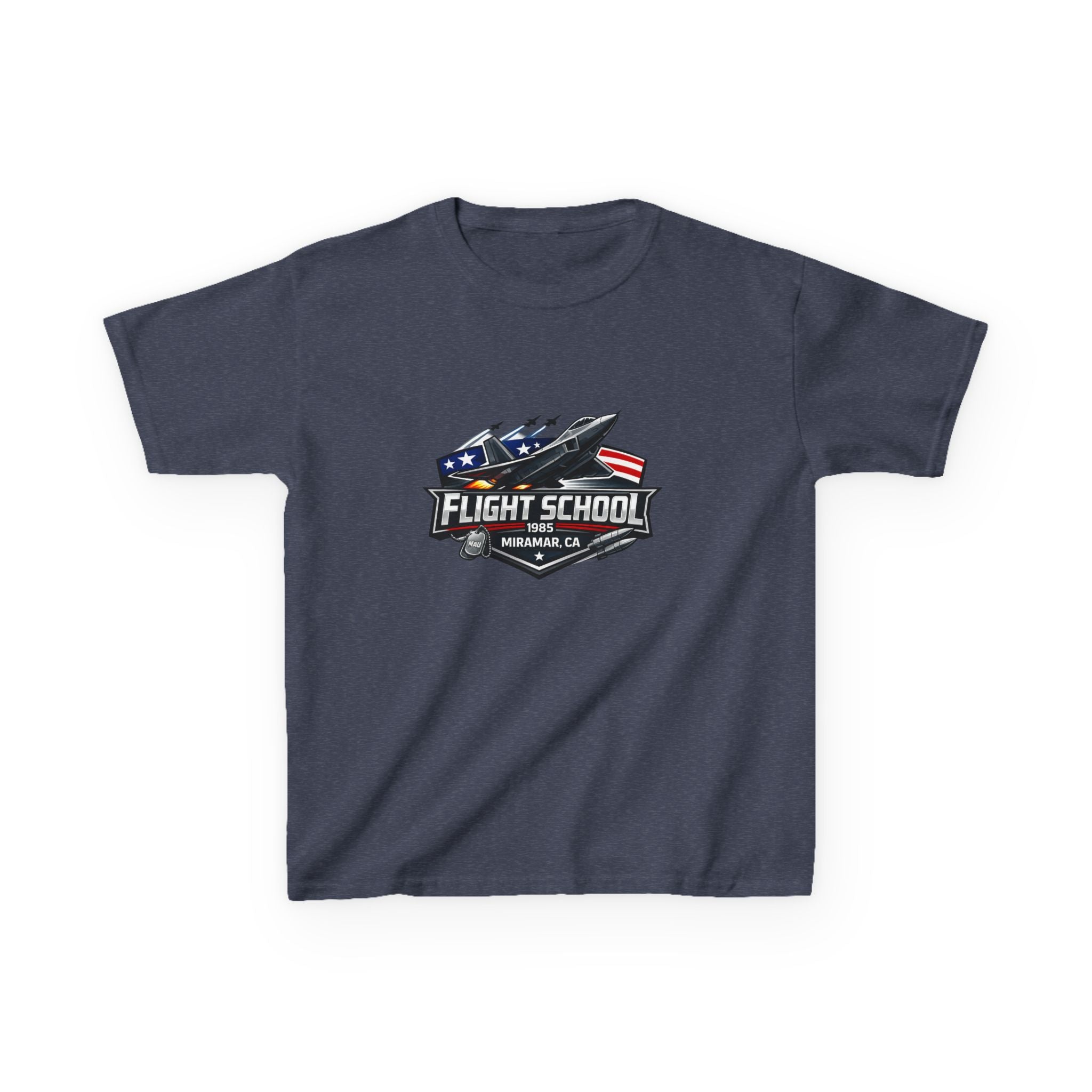 Kids T-Shirt — "Flight School" Jet Plane Graphic
