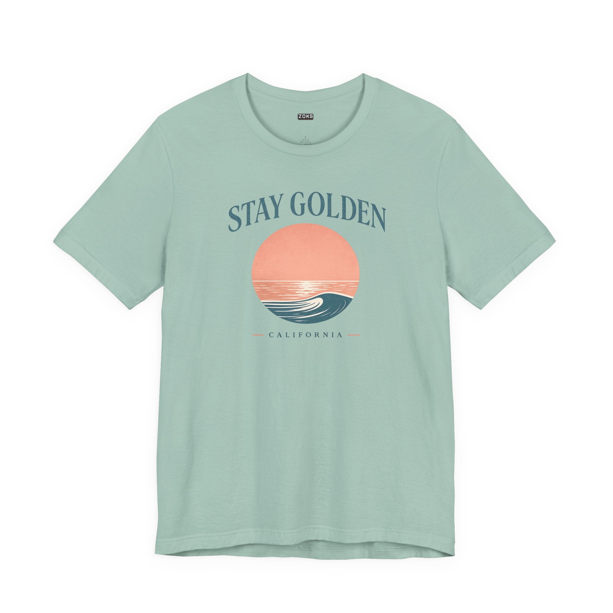 Stay Golden Sunset California Tee — Minimalist Women's Graphic T-Shirt