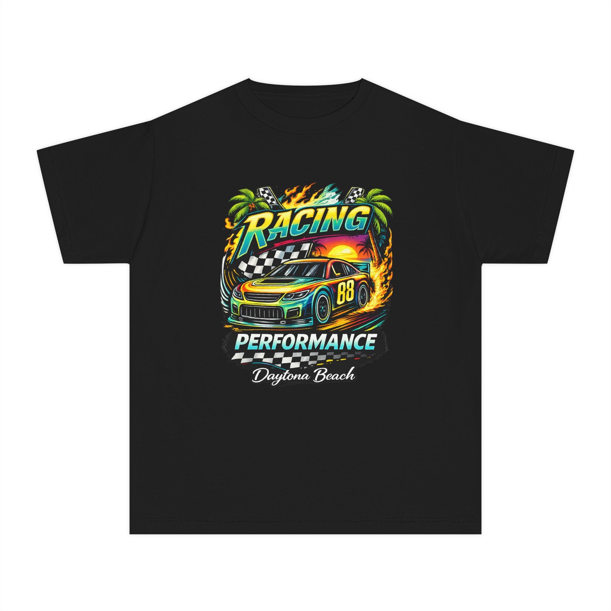 Racing Performance Youth Tee — 'Racing Performance' Graphic Car Shirt