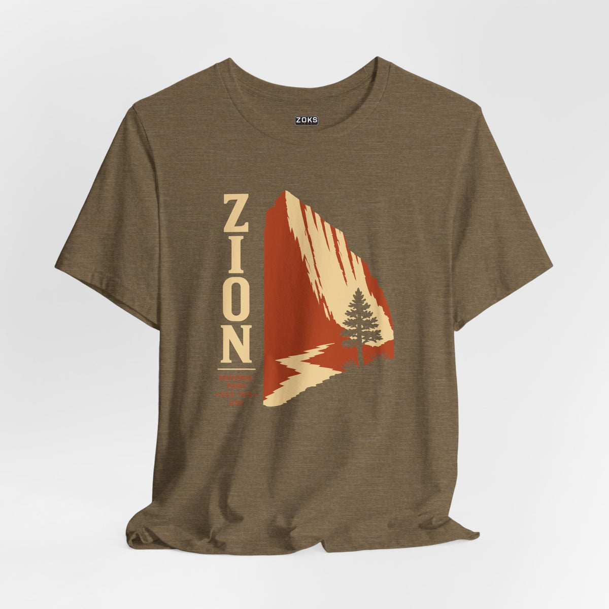Zion National Park Vintage Sunset T-Shirt — Retro Hiking Tee