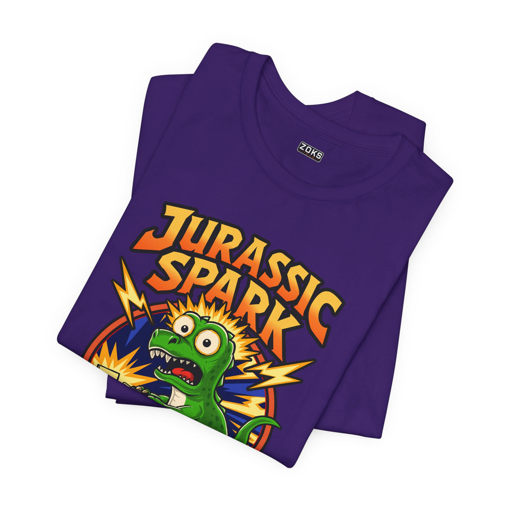 Jurassic Spark T‑Shirt — Retro Electric Dinosaur Graphic Tee