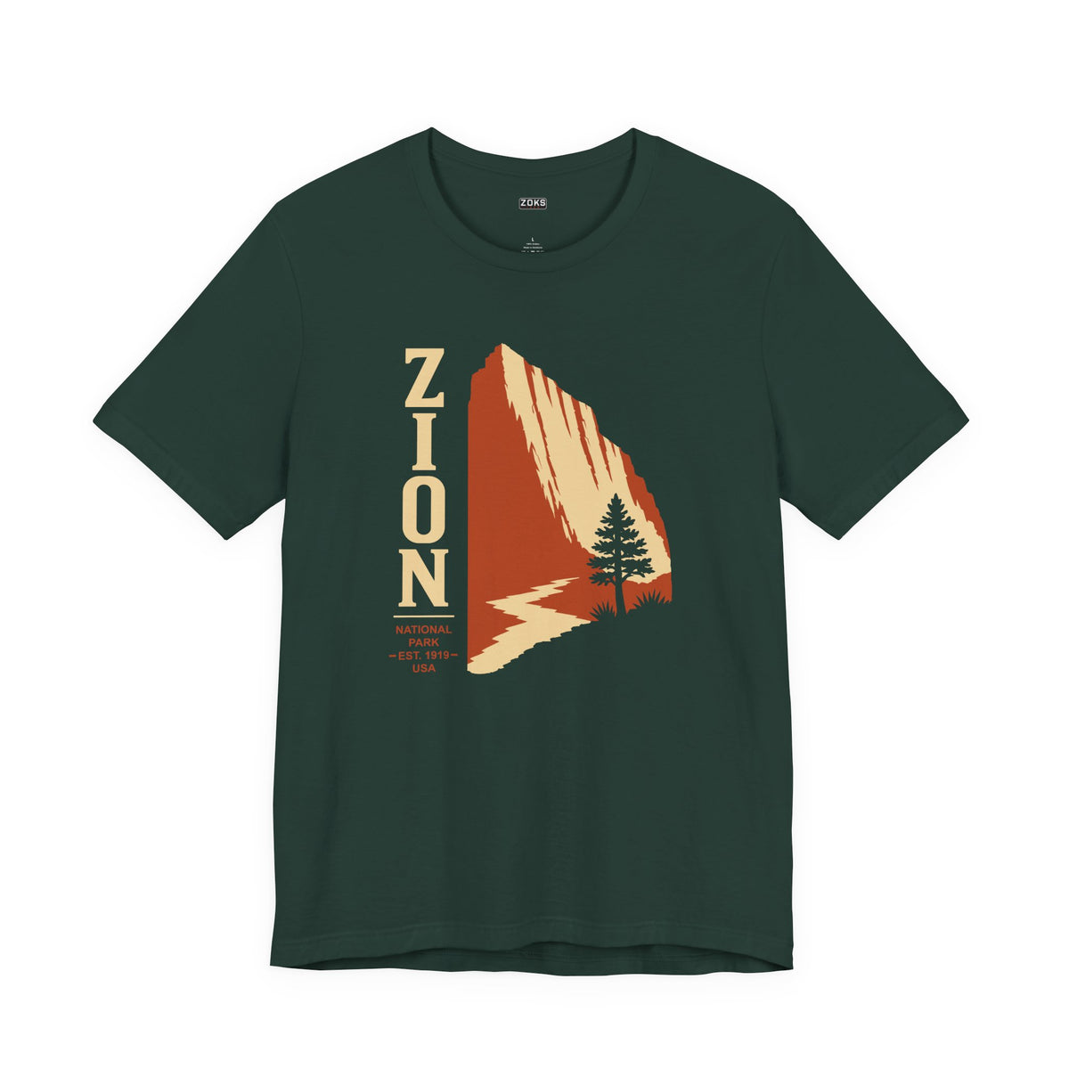 Zion National Park Vintage Sunset T-Shirt — Retro Hiking Tee