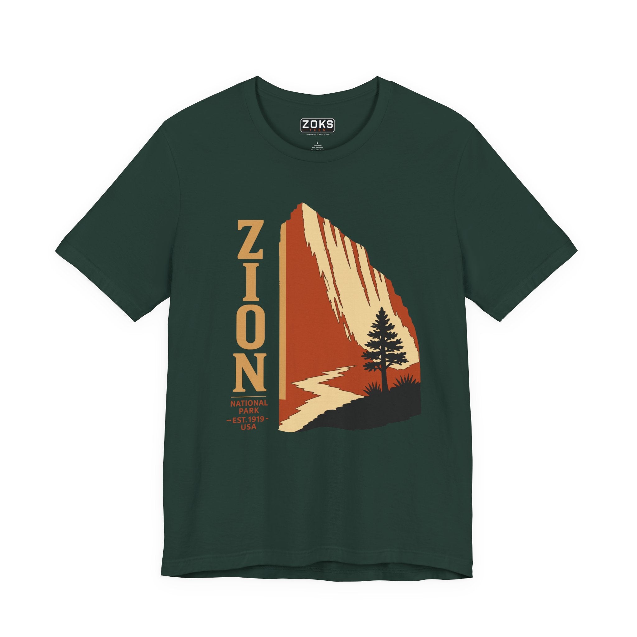 Zion National Park Vintage Sunset T-Shirt — Retro Hiking Tee