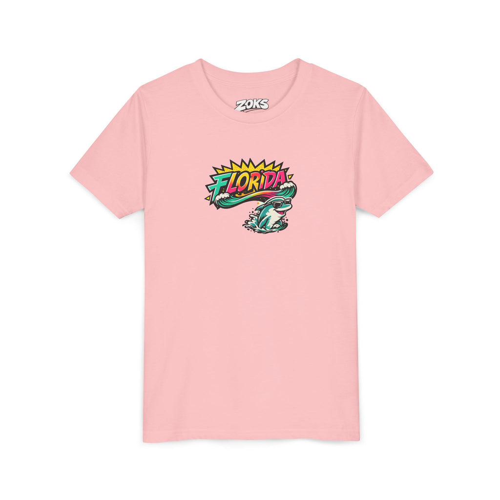 Florida Shark Surf Youth Tee - Kids' Beach Graphic T-Shirt