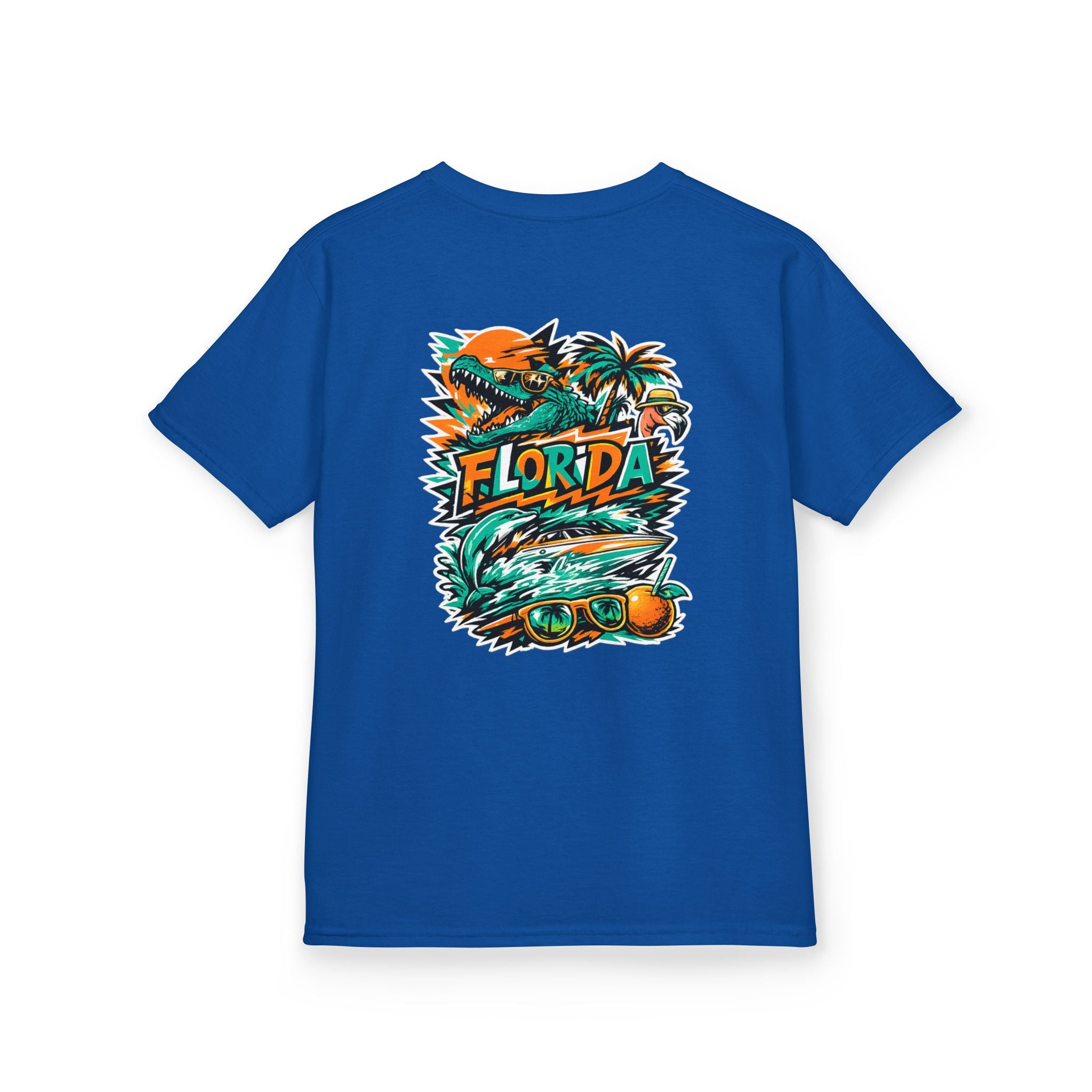 Florida Kids Tropical Beach Surf Tee — Kids Beach Vacation T‑Shirt