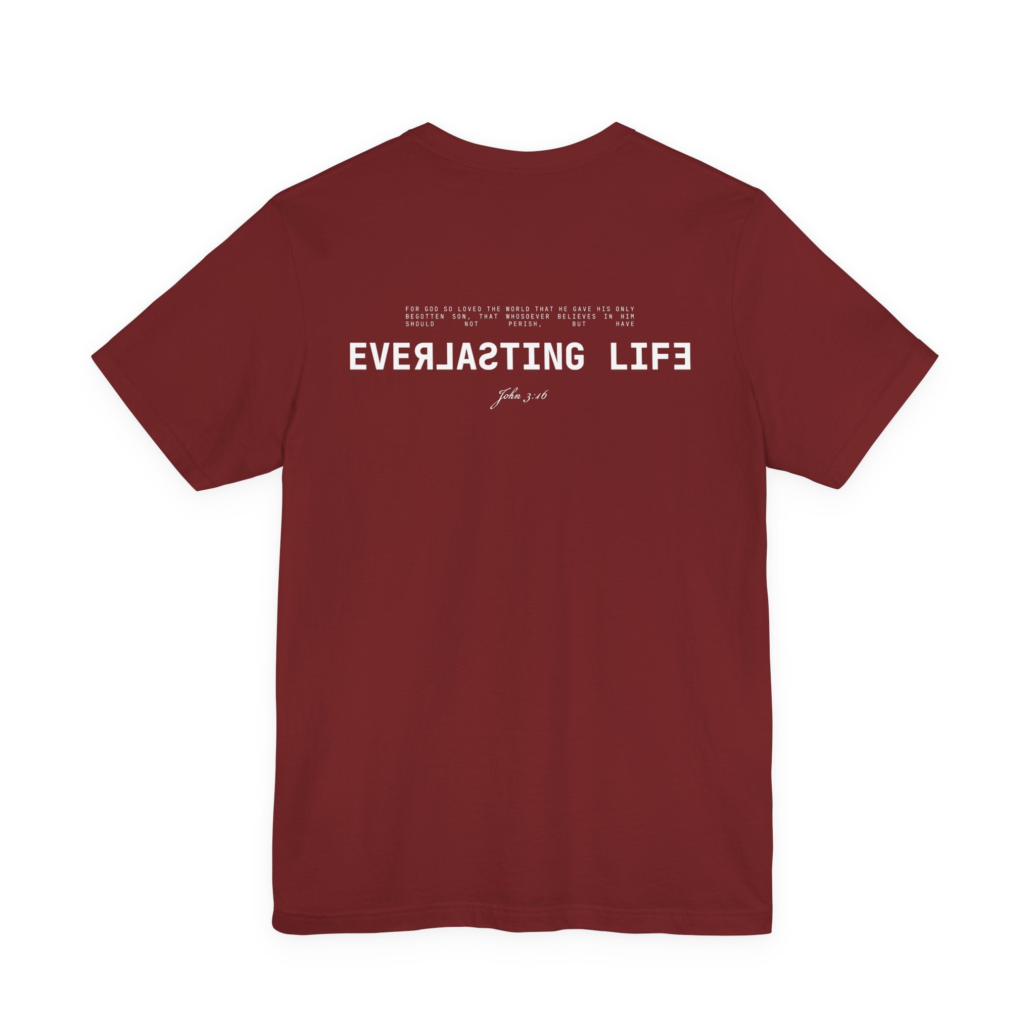Everlasting Life John 3:16 T-Shirt — Christian Faith Scripture Tee