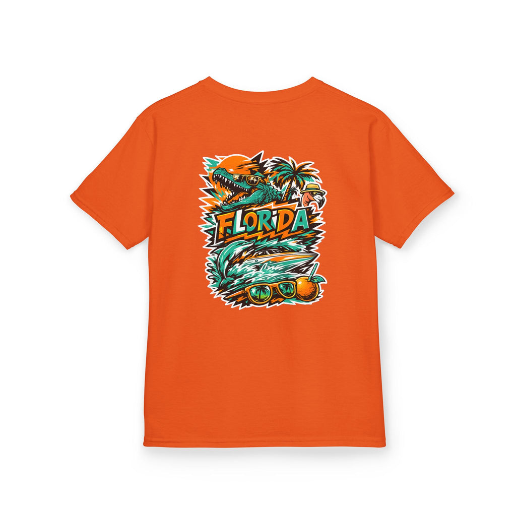 Florida Kids Tropical Beach Surf Tee — Kids Beach Vacation T‑Shirt