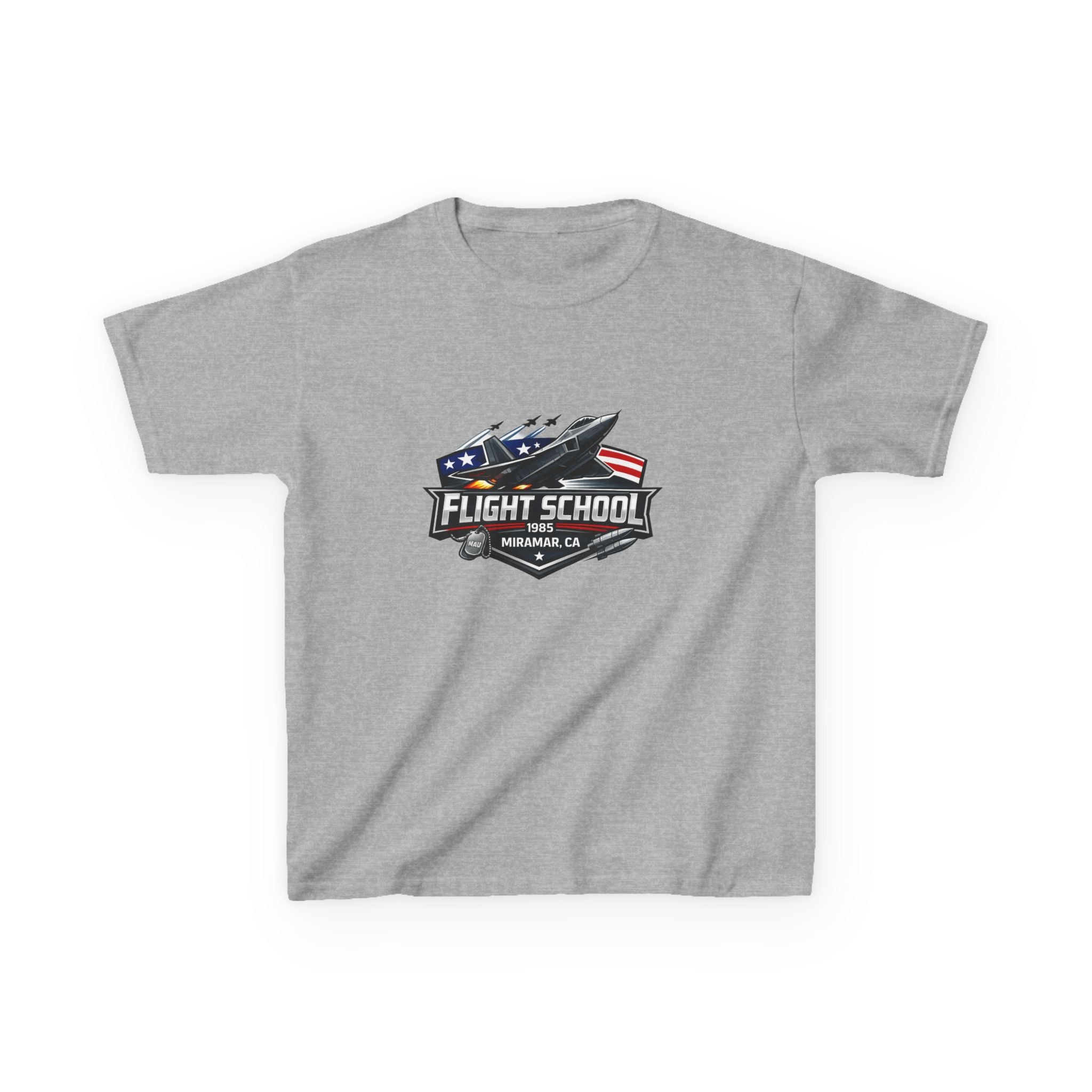 Kids T-Shirt — "Flight School" Jet Plane Graphic