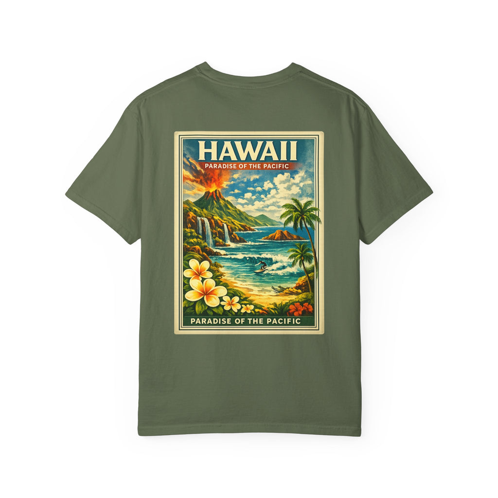 Hawaii Vintage Postcard T-Shirt — Paradise of the Pacific Graphic