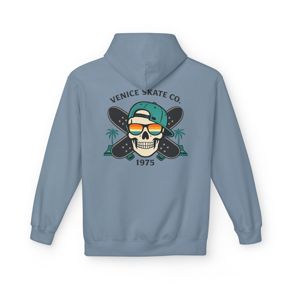 Venice Skate Co. Skull Palm Skateboard Hoodie — Retro Venice, California Pullover