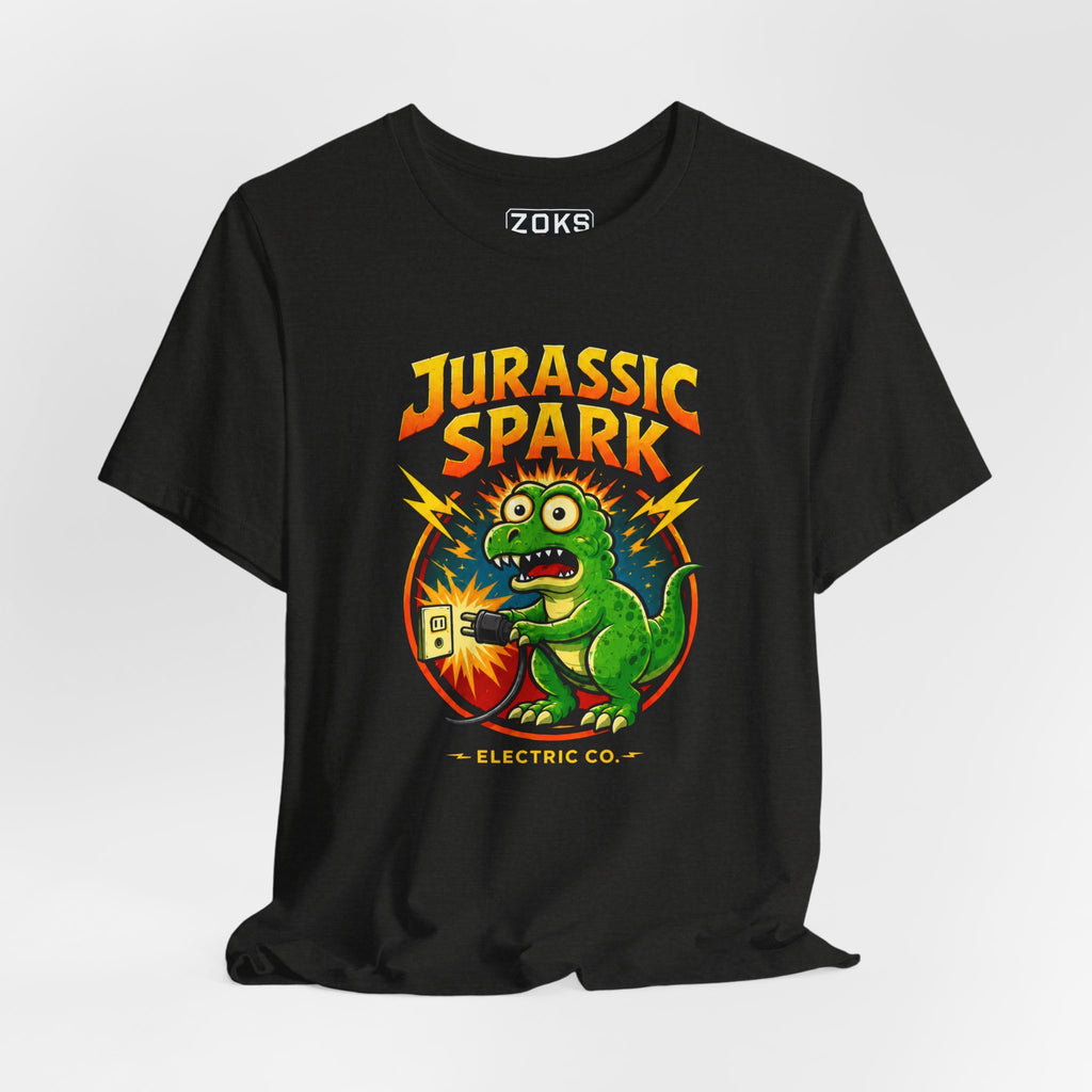 Jurassic Spark T‑Shirt — Retro Electric Dinosaur Graphic Tee