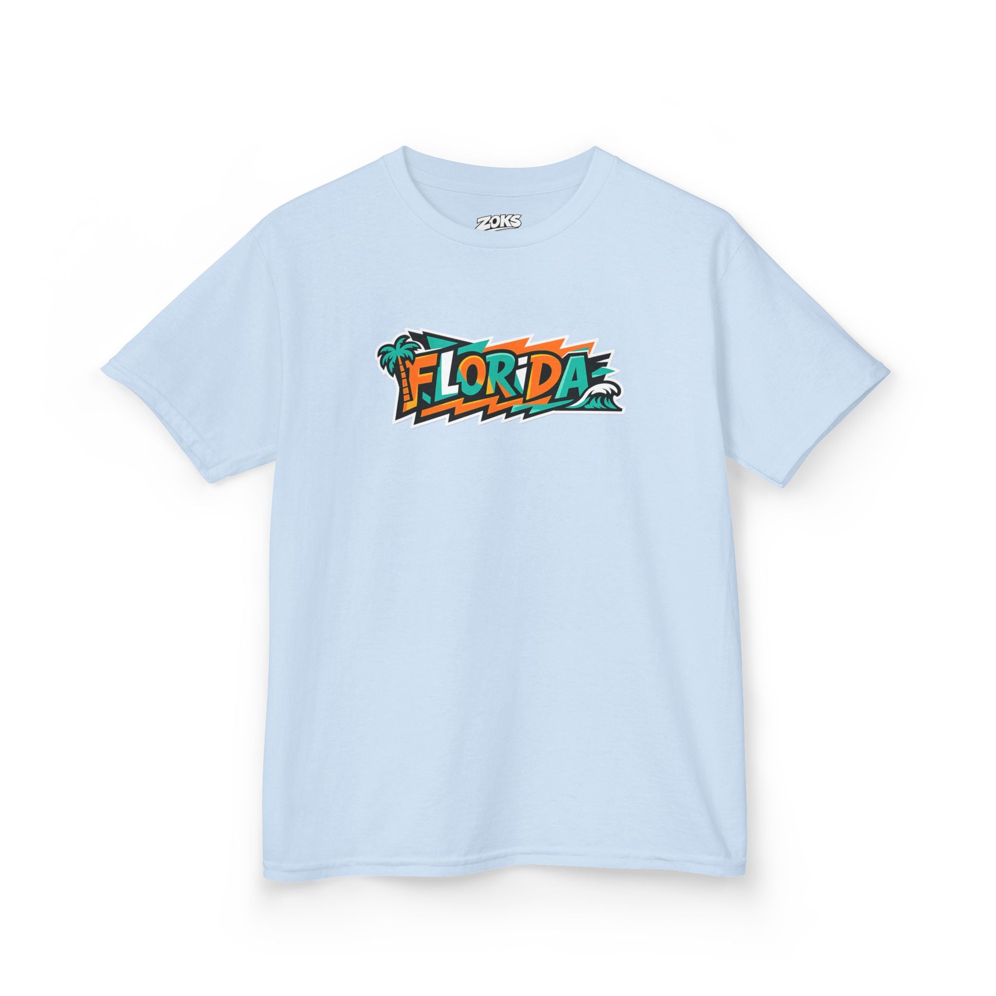 Florida Kids Tropical Beach Surf Tee — Kids Beach Vacation T‑Shirt