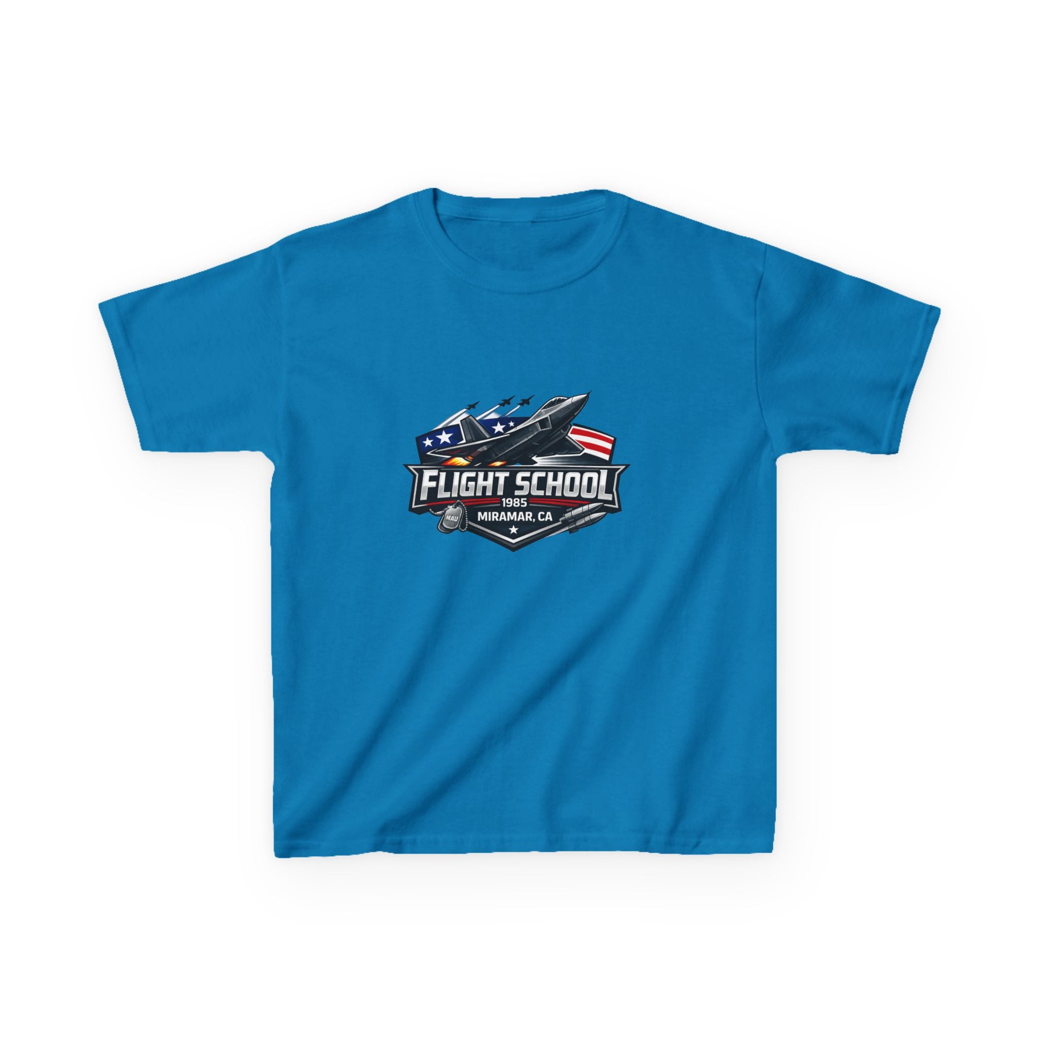 Kids T-Shirt — "Flight School" Jet Plane Graphic