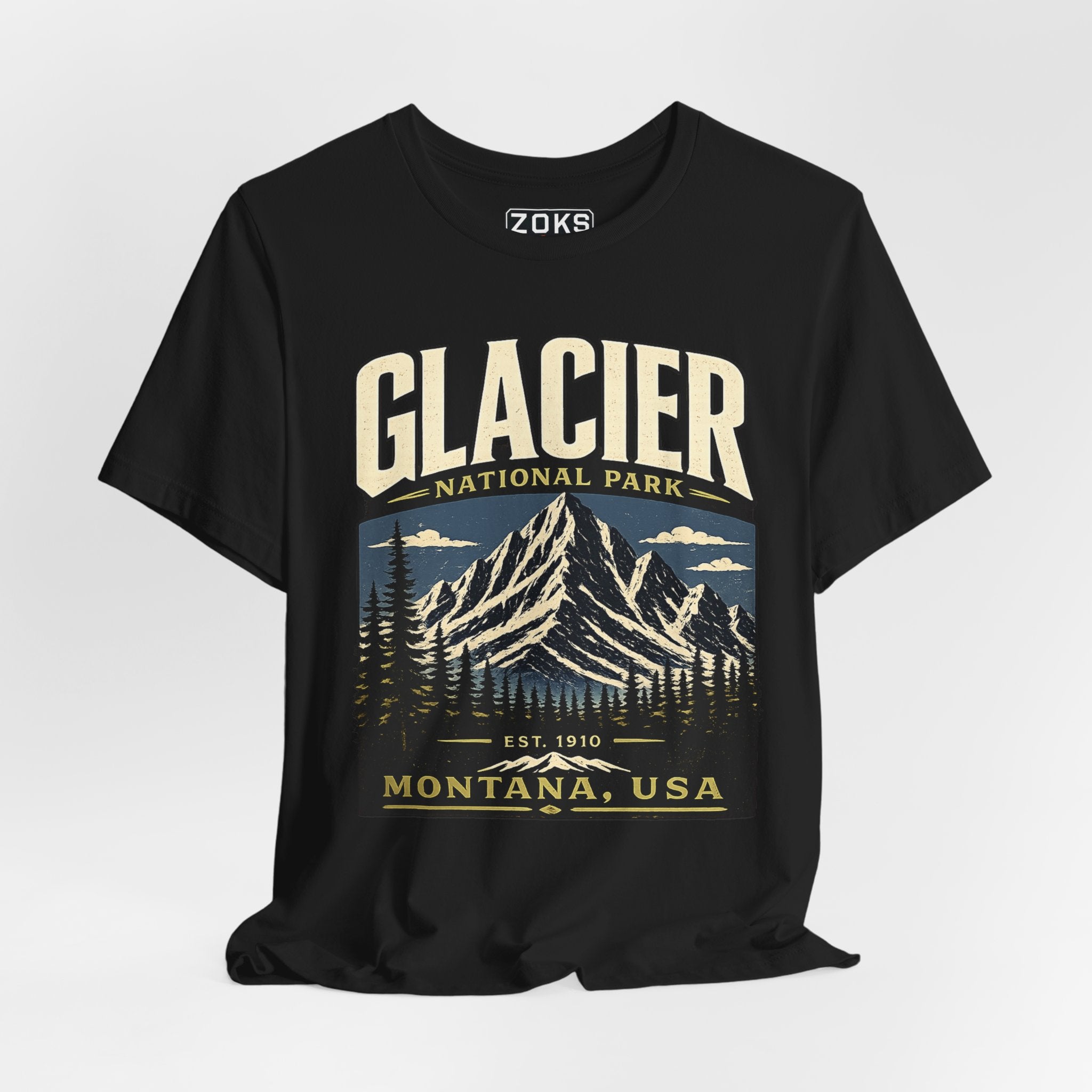 Glacier National Park Vintage Montana Mountain T-Shirt