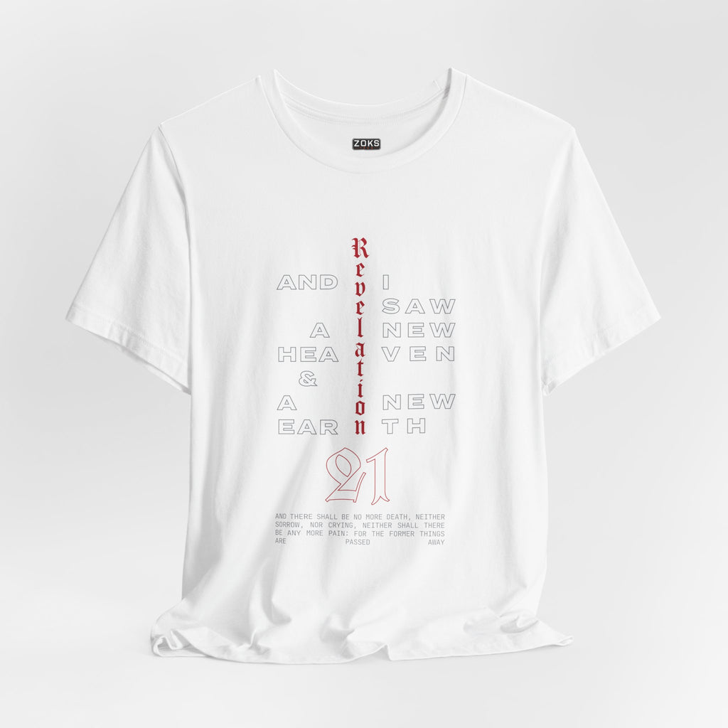 Revelation 21 Scripture Christian T-Shirt — Faith Verse Tee