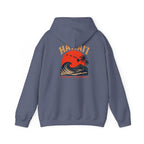 Hawai'i Lava Coast Surf Hoodie | Vintage Wave, Volcano & Palm Tree Graphic Sweatshirt