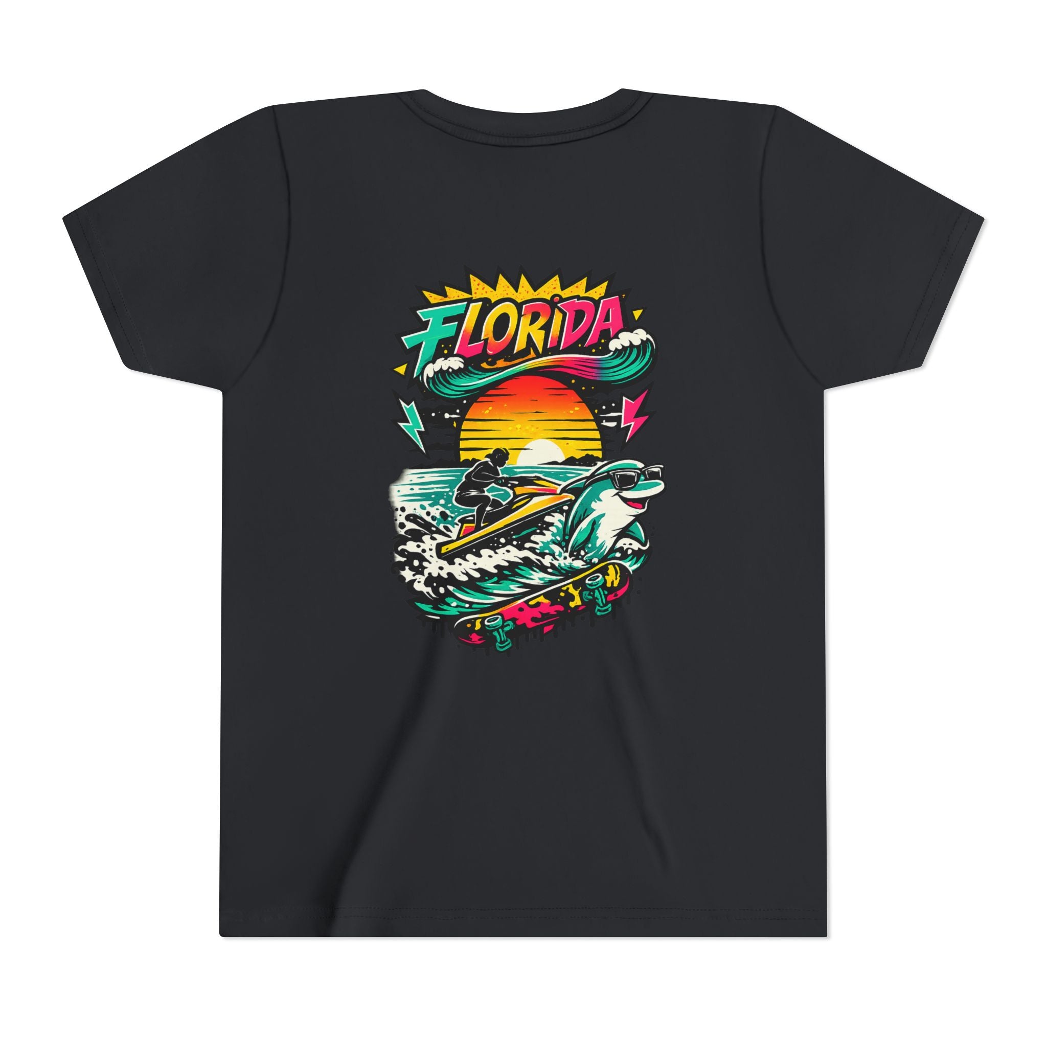 Florida Shark Surf Youth Tee - Kids' Beach Graphic T-Shirt