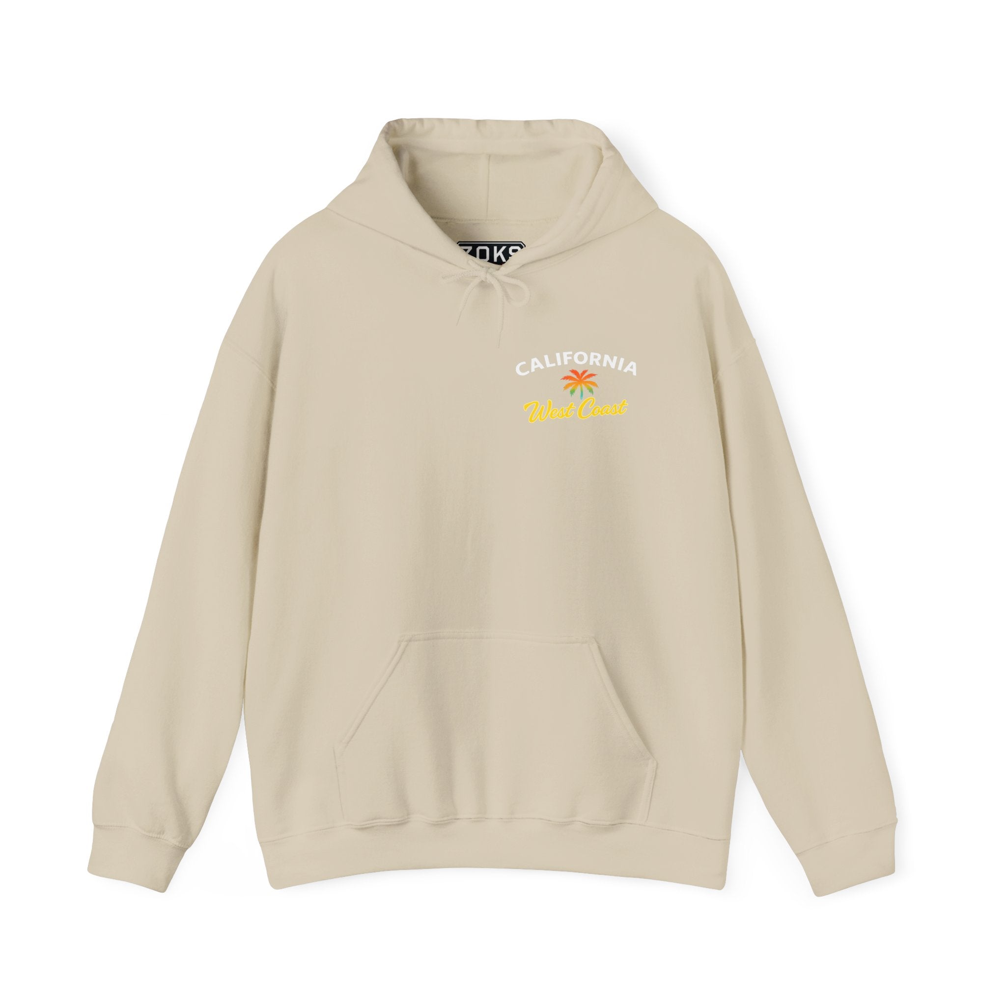 California Sunset Palm Tree Hoodie — Retro Beach Pullover