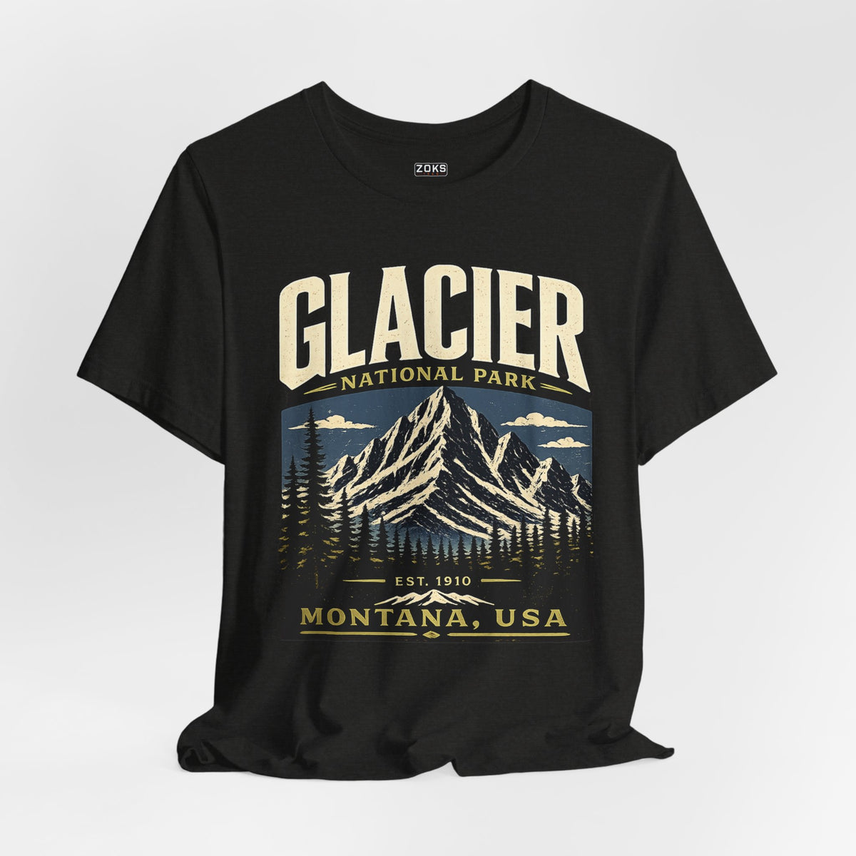 Glacier National Park Vintage Montana Mountain T-Shirt